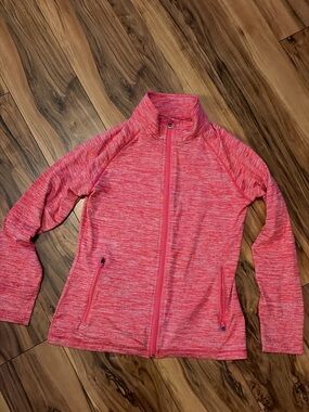 Garb Youth Large Heathered Pink Full-Zip Athletic Jacket